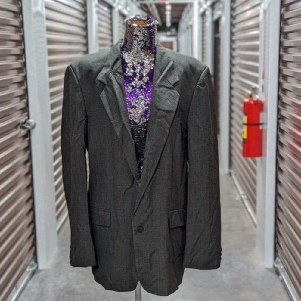 Vintage Gray Blazer‎ Suit Sports Jacket Oleg Cassini Size 44  Old Money Preppy